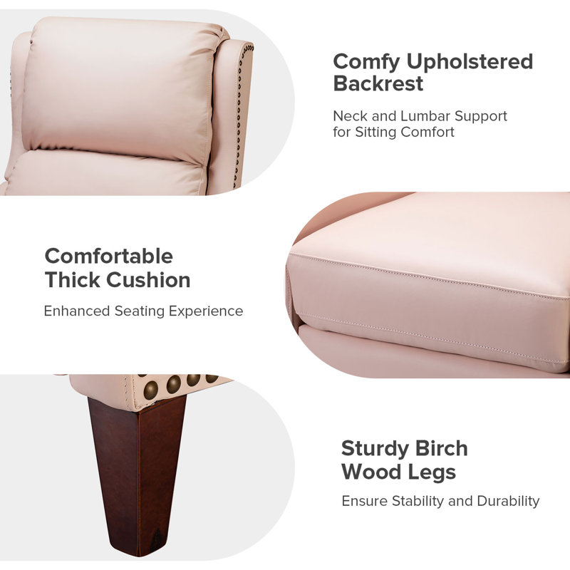 Red Barrel Studio® Bipasha Leather Recliner & Reviews Wayfair